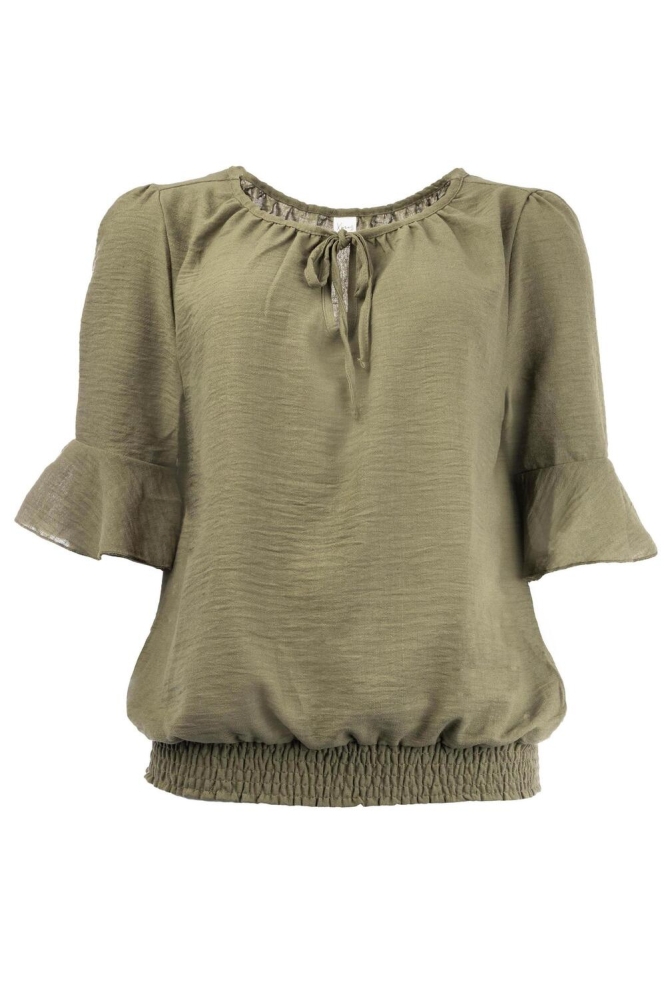 RIO WASHED CRINCLE WOVEN 25S4 U287 01 211 ARMY